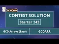 GCD Arrays Easy GCDARR Starter 243 CodeChef Solution