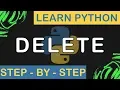 Delete Object or Properties in Python - Python Step By Step