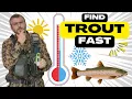 How to FIND TROUT with a THERMOMETER using WATER TEMP LOCATE fish ANYWHERE like the PROS