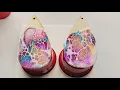 Acrylic Pour Earrings on wooden blanks Quick tips and materials