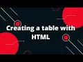 HTML Tutorial in Hindi Creating a table with HTML