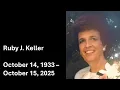 Ruby Keller Memorial Service -