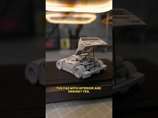 F40 with V8 engine! | Model Kit Car video thumbnail