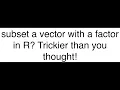 How to Create and Manipulate Factors in R