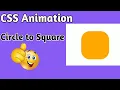 CSS Animation Properties With Example Circle to Square Animation With Colors