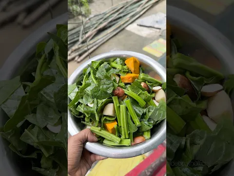 রুই মাছের মাথা আর তেল দিয়ে পুইশাক😋🤤 #shorts #food