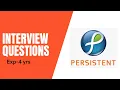 Persistent Java Interview Questions Exp 4 years