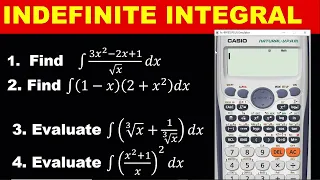 INTEGRATION PART 1 SIMPLE CASIO CALCULATOR TECHNIQUES FOR SOLVING INDEFINITE INTEGRAL - WASSCE MATHS