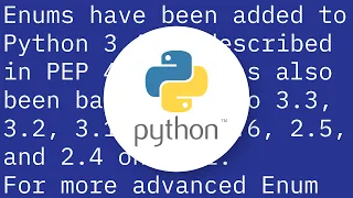 How can I represent an Enum in Python
