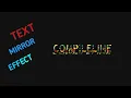Text Mirror Effect Html and Pure Css