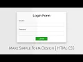 Simple Login Form Design in Html Css CSS Form Styling 2020
