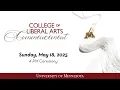 Spring 2025 - UMNCLA Commencement 4pm Ceremony