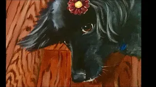 Dog Portrait Painting Time lapse