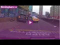 Watch as driver smashes into building in Birmingham city centre as police chase car through tunnels