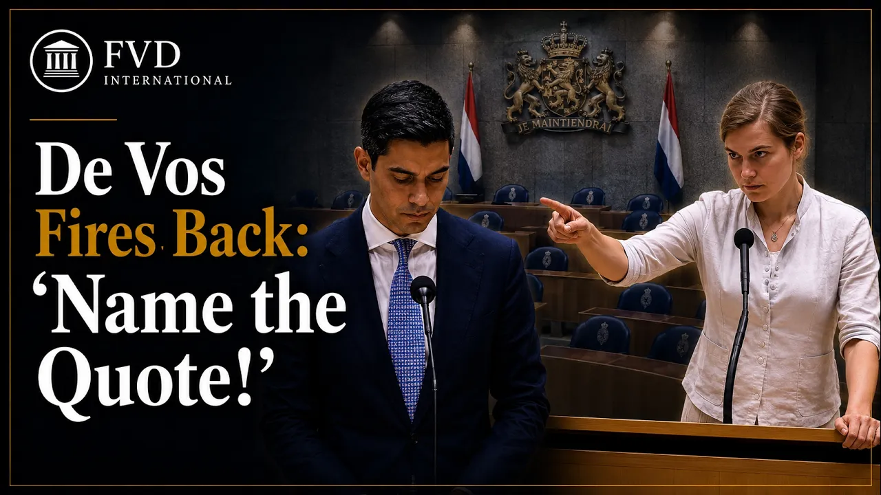 Lidewij de Vos Takes On Prime Minister Jetten: 'Retract Your Accusations!' | FVD