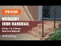 VEVOR Wrought Iron Handrail Stair Railing Adjustable Hand Rail