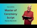 Master of Ceremony Script Step by Step Guide
