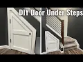Finishing Our Basement How To Build a Door Under Steps CHEAP EASY TUTORIAL