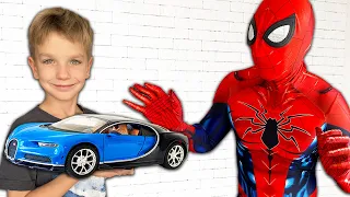 Mark And Spider Man Play With Cars 