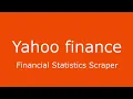 How to extract financial statistics into excel from yahoo finance using Python