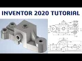 Inventor 2020 Tutorial 3D Model Basic Beginers cadcam tutorial