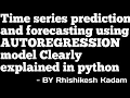Time series prediction and forecasting using autoregression model in python jupyter notebook