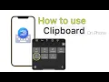 How to get Clipboard on iPhone keyboard