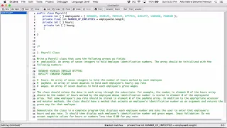 7 2 Part 1 Payroll Class - Java