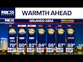 Orlando PM Weather Forecast Lingering showers warm weekend