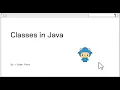 HSC Java Lesson Classes in Java