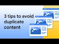 How to avoid duplicate content