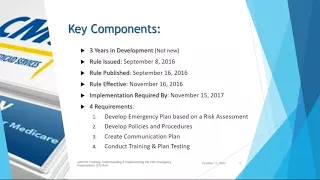 CMS Final Rule on Emergency Preparedness What Health Centers Need to Know