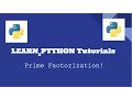 Prime Factorization Script Python Project