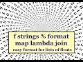Formatting float list in python and some format history