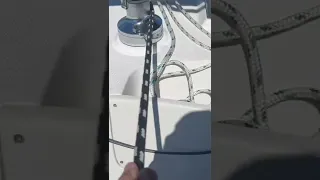 Hoisting the Dinghy With A  Spinnaker Halyard #shorts #sailingbyefelicia