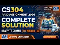 CS304 Assignment 1 Solution 2026 Cs304 solved Assignment Cs304 assignment solution