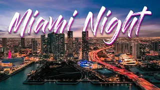 miami nights 2024 drone footage 4k aerial view