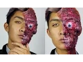 Two Face Half-Burned Harvey Dent Halloween Makeup Tutorial
