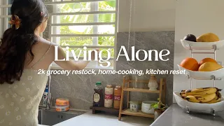 living alone in the philippines grocery restock home cooking matcha setup u0026 kitchen reset