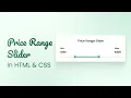 How To Create Price Range Slider Using HTML CSS and JavaScript
