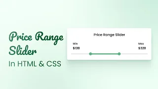 How To Create Price Range Slider Using HTML CSS and JavaScript