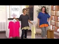 LOGO by Lori Goldstein 100 Cotton Ruched Hem Top on QVC