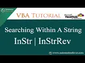 Searching With in a String Using VBA Excel VBA Tutorial in Hindi