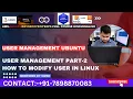 user management part-2 ubuntu linux how to change user name in linux how to change uid