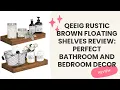 QEEIG Rustic Brown Floating Shelves Review Perfect Bathroom and Bedroom Decor