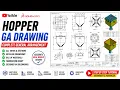 Industrial Hopper GA Drawing in SOLIDWORKS Complete Detailing Fabrication Drawing
