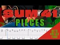 Download Lagu Sum 41- Pieces Cover (Guitar Tabs On Screen)