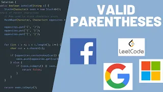 LeetCode Explained - Valid Parenthesis EASIEST SOLUTION