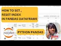 Python Pandas Tutorial Index - How to Set Reset and Use Indexes