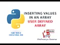 - Inserting Values In An Array